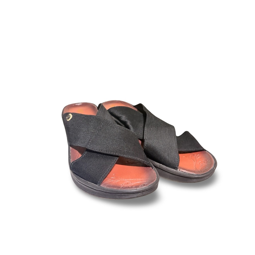 Bzees Desire Slide Sandals Womens 7.5M Black